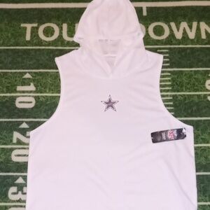 Dallas Cowboys Men's Dri Fit Athletic Sleeveless Hoodie Tank Top New W Tags